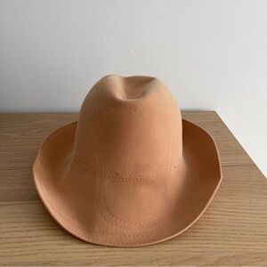 Vintage Borsalino women’s hat Tan Fedora Hat Made in Italy